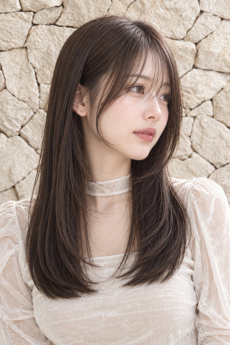 鎖骨下ミディアムロング×福島で似合う秋髪
