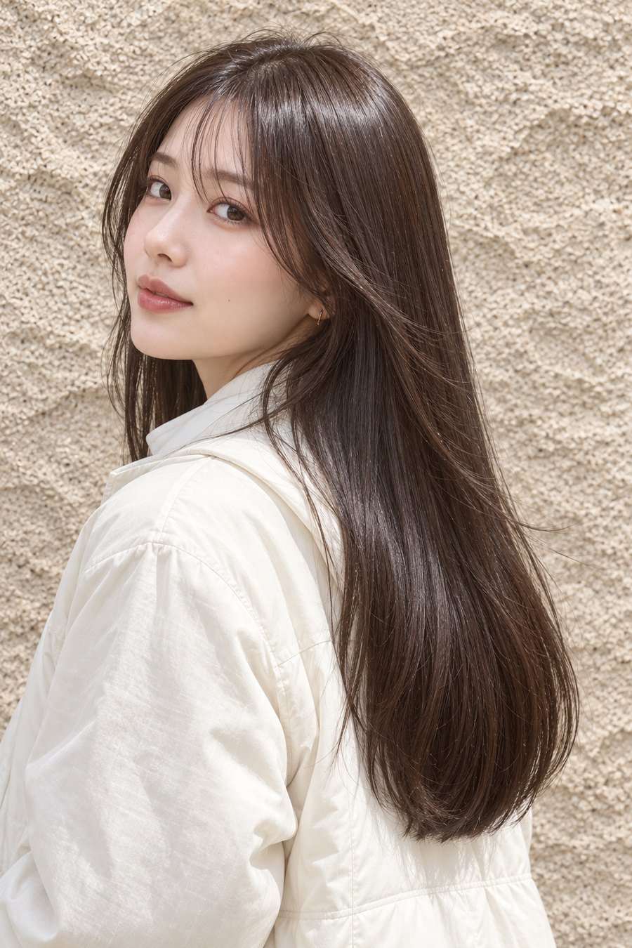 ユニクロのパデッドブルゾンに似合う髪型｜福島の大人休日コーデ