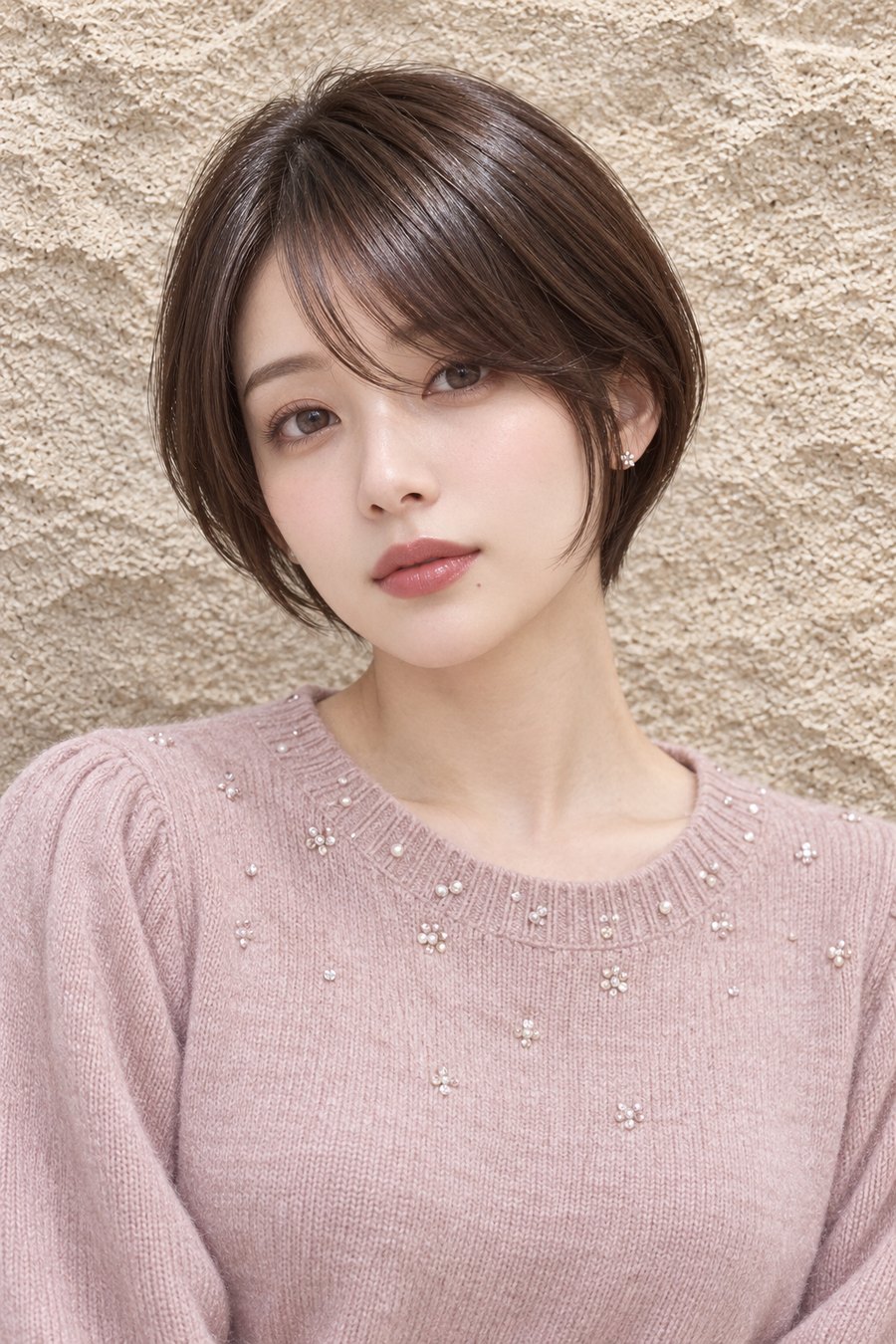 艶感ミニマムショート秋ブラウン