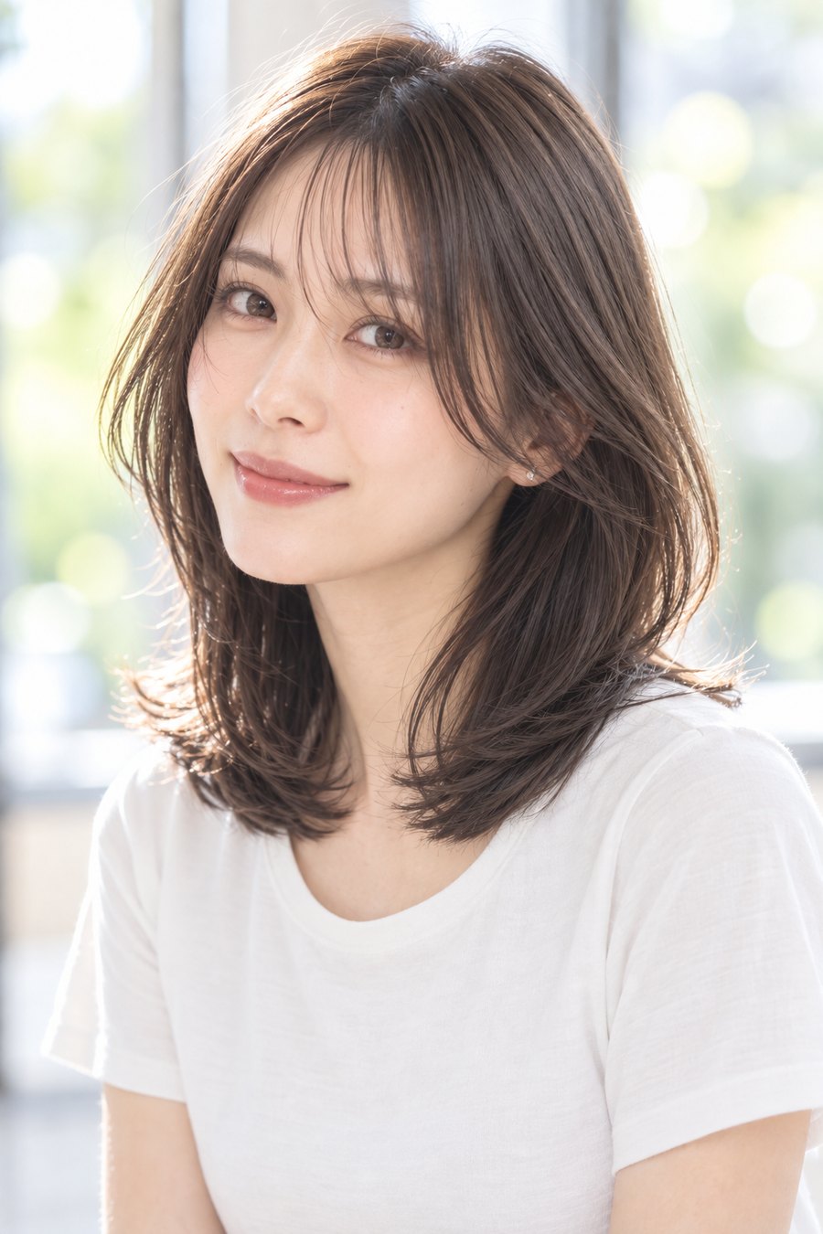 秋艶くびれセミロングシースルー前髪(正面)