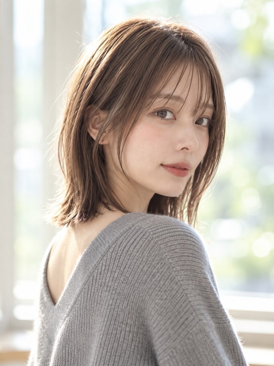 透け感デザインカラーボブ